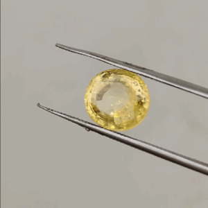 Natural Yellow Sapphire, 6.38 carat, GJEPC certified