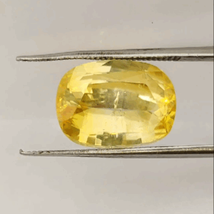 Natural Yellow Sapphire, 9.56 carat, GJEPC certified